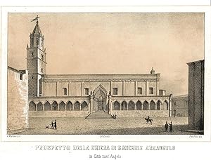 Bild des Verkufers fr Prospetto della chiesa di S. Michele Arcangelo / in Citt Sant'Angelo zum Verkauf von Sergio Trippini