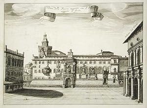 Seller image for Veduta della Piazza Maggiore con il Palazzo maggiore in faccia for sale by Sergio Trippini