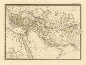 Bild des Verkufers fr Carte de l'Empire d'Alexandre zum Verkauf von Sergio Trippini