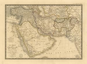 Bild des Verkufers fr Carte Gnrale de la Turquie d'Asie, de la Perse . zum Verkauf von Sergio Trippini