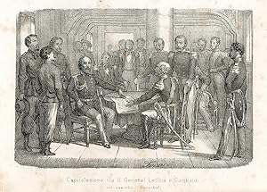 Bild des Verkufers fr Capitolazione tra il General Letizia e Garibaldi sul vascello l Hannibal zum Verkauf von Sergio Trippini