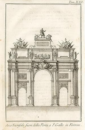 Bild des Verkufers fr Arco Trionfale fuori delle Porta a S. Gallo in Firenze. zum Verkauf von Sergio Trippini