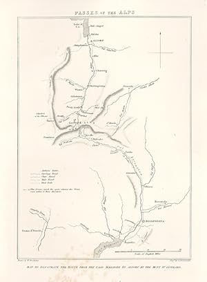 Immagine del venditore per Map of the route from the Lago Maggiore to Altorf by the Mont St. Gothard venduto da Sergio Trippini