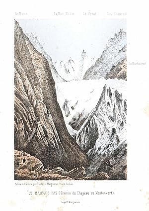 Image du vendeur pour Le Mauvais pas ( Chemin du Chapeau au Montanvert) mis en vente par Sergio Trippini