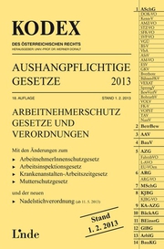 Immagine del venditore per Aushangpflichtige Gesetze 2013 (f. sterreich) venduto da Versandbuchhandlung Kisch & Co.