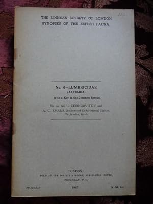 Seller image for Lumbricidae (Annelida) Witha Key to the Common Species - The Linnean Society of London - Synopsis of the British Flora No.6 for sale by Creaking Shelves Books