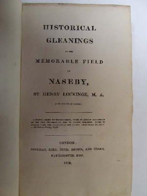 Bild des Verkufers fr Historical Gleanings On The Memorable Field Of Naseby zum Verkauf von Kennys Bookstore