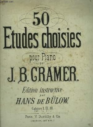 Bild des Verkufers fr 50 ETUDES CHOISIES POUR PIANO - CAHIER 3 : ETUDES 34 A 50. zum Verkauf von Le-Livre