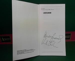 Imagen del vendedor de Liederabend. (= Programmheft der Salzburger Festspiele 1988). a la venta por Antiquariat Deinbacher