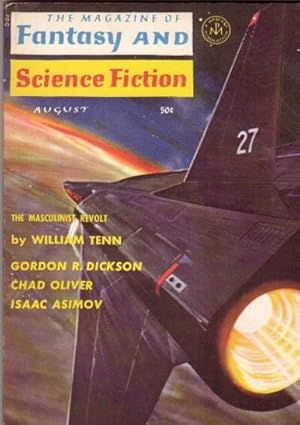 Seller image for The Magazine of Fantasy and Science Fiction August 1965 -The Masculinist Revolt, Explosion, Crystal Surfaces, Everyone's Hometown is Guernica, The 2-D Problem, First Context, A Stick for Harry Eddington, The Immortal, Behind the Teacher's Back for sale by Nessa Books