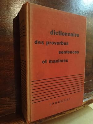 Image du vendeur pour Dictionnaire des proverbes sentences et maximes mis en vente par Libros Antuano