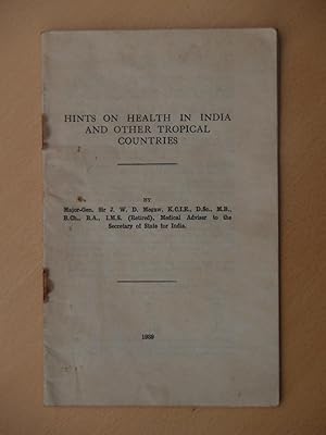 Seller image for Hints on Health in India and Other Tropical Countries for sale by Terry Blowfield