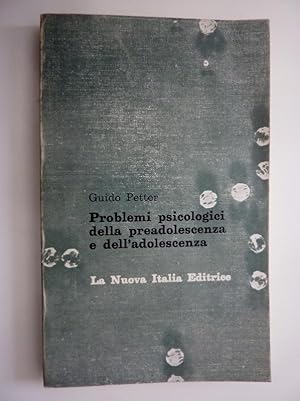 "Problemi Psicologici della preadolescenza e dell'adolescenza"