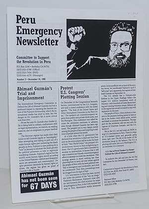 Peru Emergency Newsletter Number 3, December 18, 1992