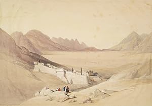 Bild des Verkufers fr The Convent of St Catherine Mount Sinai looking towards the Plain of the Encampment. zum Verkauf von Shapero Rare Books