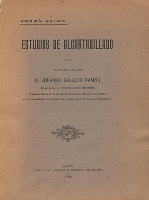 Imagen del vendedor de ESTUDIOS DE ALCANTARILLADO a la venta por Librera Torren de Rueda