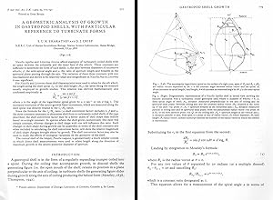 Seller image for A geometric analysis of growth in gastropod shells, with particular reference to turbinate forms.In 8vo, offp., pp. 21 + 8 figs. Disbound from Journal of the Marine Biological Association of the UK , Volume 63 for sale by NATURAMA