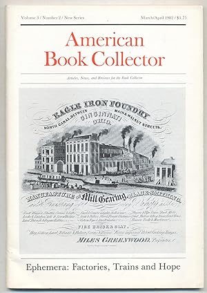 Seller image for American Book Collector: Volume 3, Number 2, New Series, March/April 1982 for sale by Between the Covers-Rare Books, Inc. ABAA