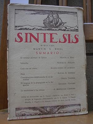 SINTESIS. Artes, Ciencias, Letras. Año III Nº 35. Abril 1930