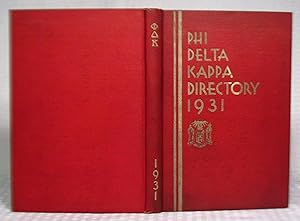 Seller image for Phi Delta Kappa Directory: the Third National Directory of Phi Delta Kappa, 1931 for sale by you little dickens