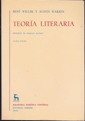 Seller image for TEORIA LITERARIA (Biblioteca Romnica Hispnica) 4EDICION for sale by CALLE 59  Libros