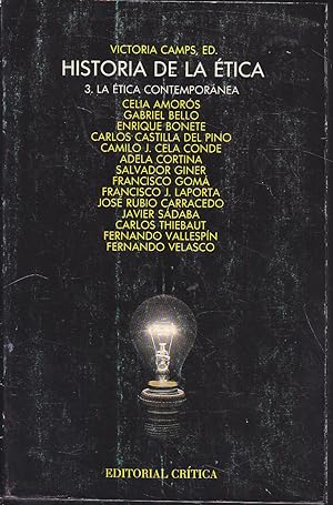 Imagen del vendedor de HISTORIA DE LA ETICA 3 (LA ETICA CONTEMPORANEA) a la venta por CALLE 59  Libros