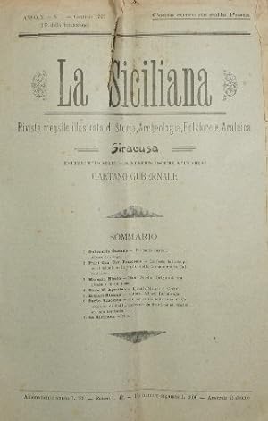 La Siciliana. N. 1 Gennaio 1927