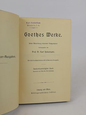 Bild des Verkufers fr Goethes Werke, Schriften ber bildende Kunst 1, Band 22 zum Verkauf von ANTIQUARIAT Franke BRUDDENBOOKS