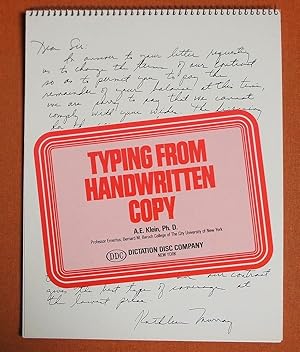 Immagine del venditore per Typing from Handwritten Copy venduto da GuthrieBooks