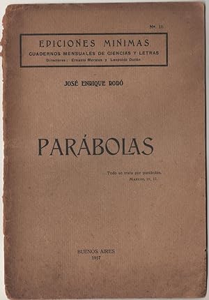 Ediciones Mínimas, Cuadernos Mensuales de Ciencias y Letras, vol.16 Parabolas