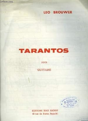 Bild des Verkufers fr TARANTOS - POUR GUITARE. zum Verkauf von Le-Livre