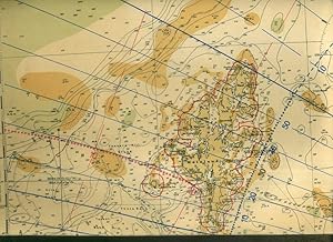 Fischeikarte der Nordsee Nordblatt. Maßstab auf 56 35 Breite 1: 900 000. Höhen und Tiefen im Mete...