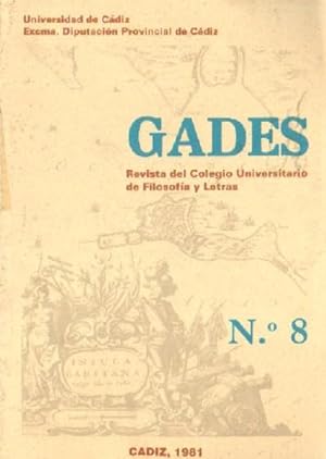 GADES, Nº 8. REVISTA DEL COLEGIO UNIVERSITARIO DE FILOSOFIA Y LETRAS DE CADIZ