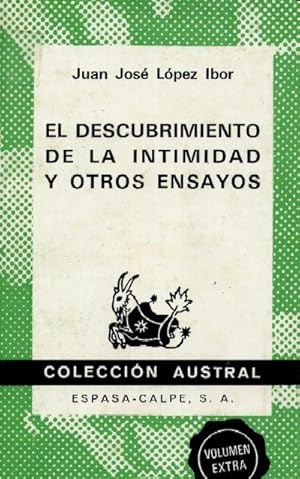 Bild des Verkufers fr EL DESCUBRIMIENTO DE LA INTIMIDAD Y OTROS ENSAYOS zum Verkauf von Librera Raimundo