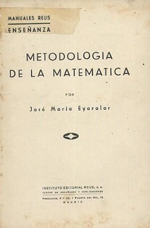 Imagen del vendedor de METODOLOGIA DE LA MATEMATICA a la venta por Librera Raimundo