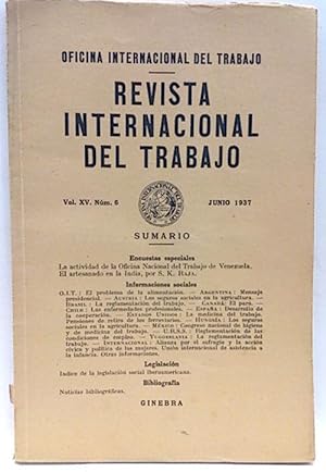 Seller image for Revista Internacional Del Trabajo (Vol.Xv. Num. 6) Junio 1937 for sale by SalvaLibros