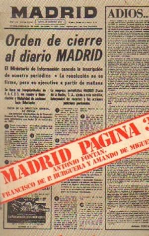 Seller image for MADRID, PAGINA 3 for sale by Librera Raimundo