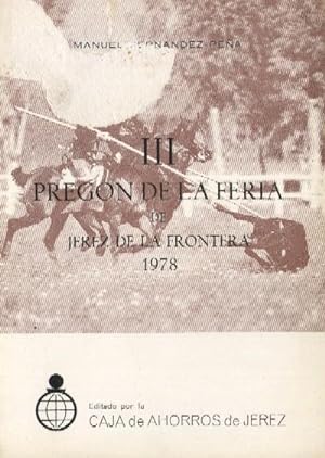 III PREGON DE LA FERIA DEL CABALLO DE JEREZ 1.978