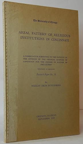 Areal Patterns of Religious Institutions in Cincnnnati (Department of Geography Research Paper No...