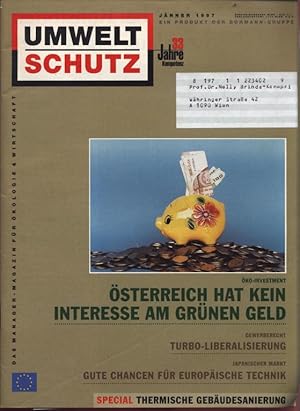 Bild des Verkufers fr ko-Investment: sterreich hat kein interesse am grnen Geld, in: UMWELTSCHUTZ, Jnner 1997. Das Manager-Magazin fr kologie und Wirtschaft. zum Verkauf von Antiquariat Bookfarm