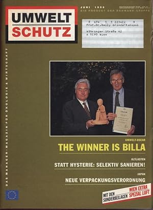 Bild des Verkufers fr Umwelt-Oscar: The Winner is Billa, in: UMWELTSCHUTZ, Juni 1996. Das Manager-Magazin fr kologie und Wirtschaft. zum Verkauf von Antiquariat Bookfarm