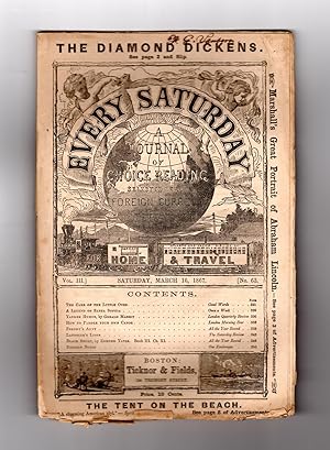 Immagine del venditore per Every Saturday / Volume III, No.63, March 16, 1867 / original Wraps. Black Sheep (Edmund Yates); Yankee Humor (Gerald Massey) venduto da Singularity Rare & Fine