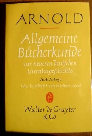 Allgemeine Bücherkunde zur neueren deutschen Literaturgeschichte.