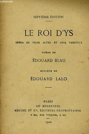 Imagen del vendedor de LE ROI D'YS a la venta por Le-Livre