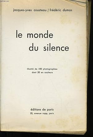 Bild des Verkufers fr LE MONDE DU SILENCE zum Verkauf von Le-Livre