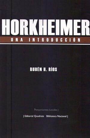 Imagen del vendedor de HORKHEIMER. Una introduccin a la venta por Buenos Aires Libros