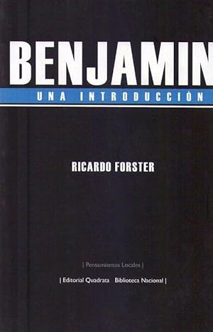 Imagen del vendedor de BENJAMIN. Una introduccin a la venta por Buenos Aires Libros