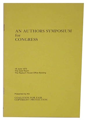 Seller image for An Authors Symposium For Congress for sale by Jeff Hirsch Books, ABAA