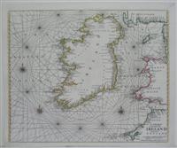 Bild des Verkufers fr A Chart of the Coast of Ireland and Part of England zum Verkauf von Alexandre Antique Prints, Maps & Books