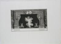 Image du vendeur pour Chimneypiece: Two medallions at the center of the lintel, one with and emperor's head and the other with a triumphal chariot. mis en vente par Alexandre Antique Prints, Maps & Books